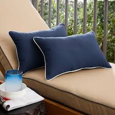 Maybe you would like to learn more about one of these? Sunbrella Canvas Navy Canvas Natural Indoor Outdoor Pillow Set On Sale Overstock 14704471