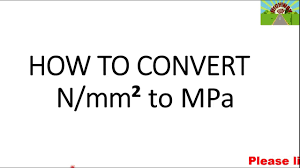 How To Convert N Mm To Mpa