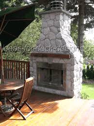 build a fireplace outdoors deck