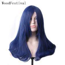 Some wigs for sale include silver short hair neon royal baby blue wigs gle midnight thing 1, spike hair pastel long dark evie blue bob wigs super saiyan, pigtail ice katy perry kylie jenner blue long light troll mohawk hair wig, etc. Woodfestival 22inches Female Synthetic Hair Navy Blue Wig With Bangs Cosplay Wigs For Women Long Straight High Temperature Fiber Wigs For Women Wig Longwig Long Straight Aliexpress