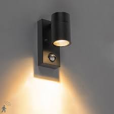 exterior wall light black with motion
