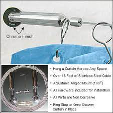 Wire Shower Curtain Rod Kit