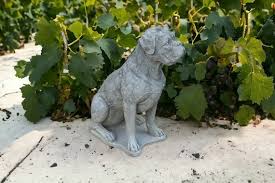 Realistic Boxer Dog Statue Stone Large