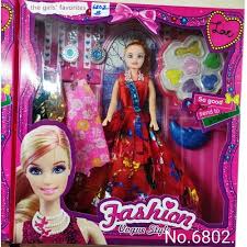 plastic fashion doll with jewellery set