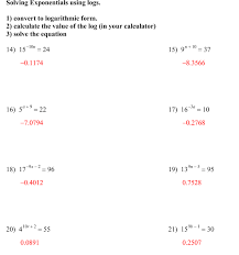 Solved Solving Exponentials Using Logs