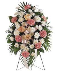 funeral standing flower arrangements