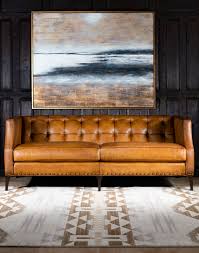 hton tufted leather sofa american
