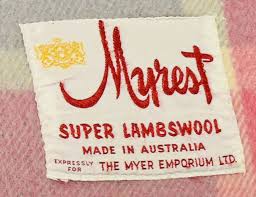 textile blanket myer s 1950s
