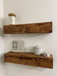 floating wood beam shelves de