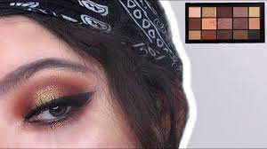gold halo eye makeup tutorial