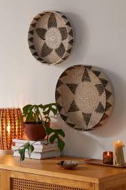 Rattan Basket Wall Hanging Set Of 2
