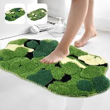bath mat non slip moss bathroom rugs