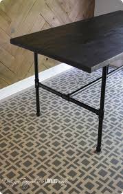Industrial Pipe Leg Dining Table