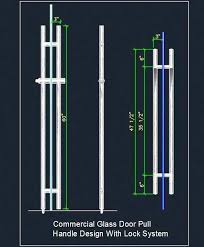 Glass Door Pull Handle Design Dwg