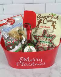 christmas baking themed gift basket