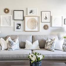 Staggered Art Gallery Over Couch Design