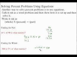 Solving Percent Problems Using