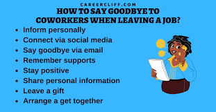 how to say goodbye to coworkers when