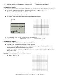Solving Equations With A Graphing