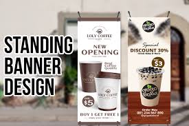 standing banner for coffee