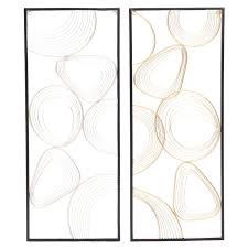 Gold And Silver Abstract Metal Wall Decor