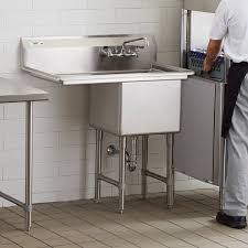 one compartment commercial sink with