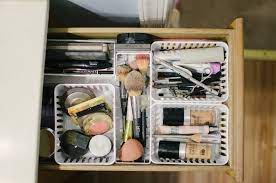 dollar makeup drawer organization
