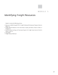 Module 5 Identifying Freight Resources Guidebook For