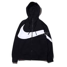 Details About Nike Big Swoosh Hoodie Jacket Sports Training Workout Fitness Black Ar3085 010
