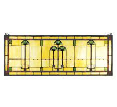 Ginkgo Horizontal Stained Glass Panel