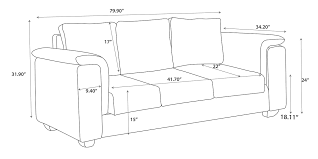 Buy Andres Fabric 3 Seater Sofa In