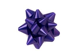 purple self adhesive star gift bows