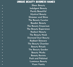 catchy beauty business names ideas