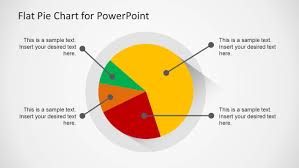 Flat Pie Chart Template For Powerpoint