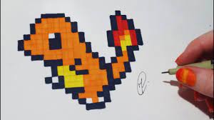 Pixel Art Pokemon : Charmander ( Easy ) - YouTube
