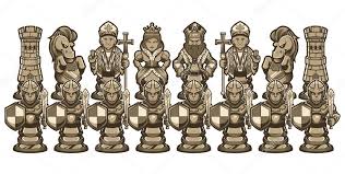 Arabian mate (checkmate with knight and rook): Full Set Of White Cartoon Chess Piece Characters Including Pawn Rook Knight Bishop Queen And King Premium Vector In Adobe Illustrator Ai Ai Format Encapsulated Postscript Eps Eps Format
