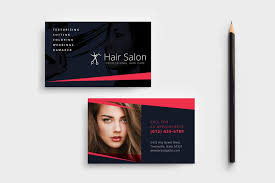 hair salon business card template in