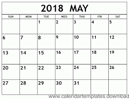 Free Printable Calendars Templates Calendar 2018 Template Download