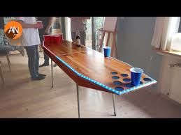 diy beer pong table with led using