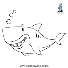 There's no scary sharks here; Best And Easy Free Coloring Pages For Kids Kids Activities