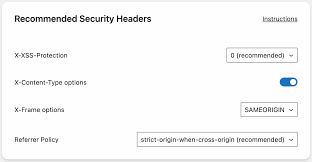 recommended security headers