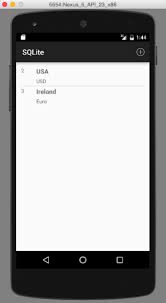 android sqlite database exle