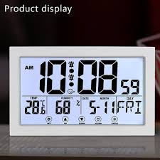 Humidity Electronic Alarm Clock White