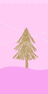 Glittery Christmas Tree Pink Fantasia