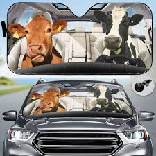 cow car sunshade cow gifts heifer car