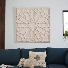 graphic wood wall art whitewashed