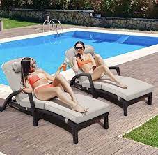Noblemood Outdoor Lounge Chairs Set Of