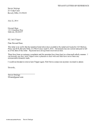 Tenant Reference Letter Ez Landlord Forms
