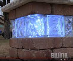 Glass Block With Led Lights In Stone