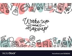makeup e cosmetics beauty vector image